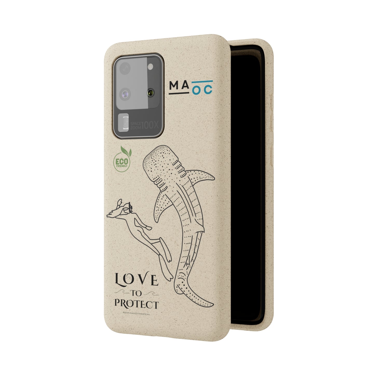 Bamboo Phonecase Love to protect Whaleshark