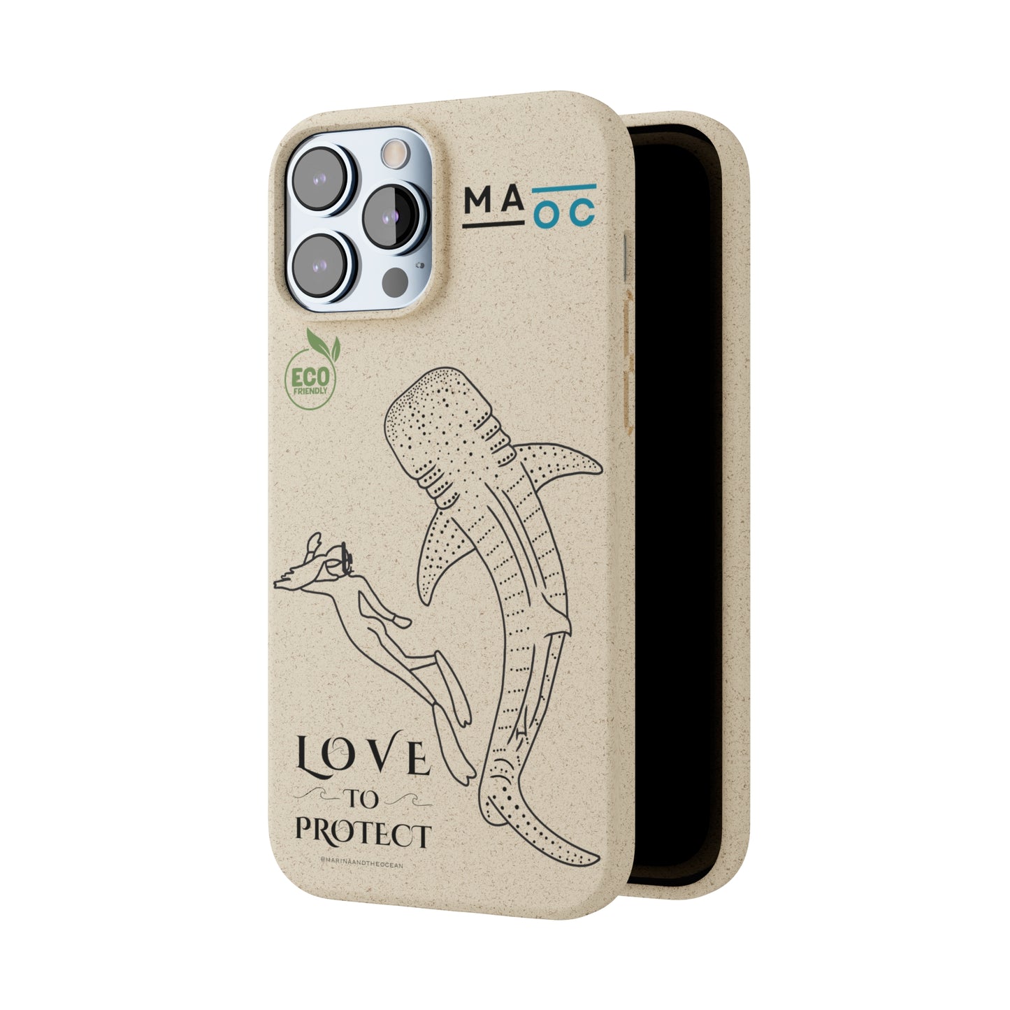 Bamboo Phonecase Love to protect Whaleshark