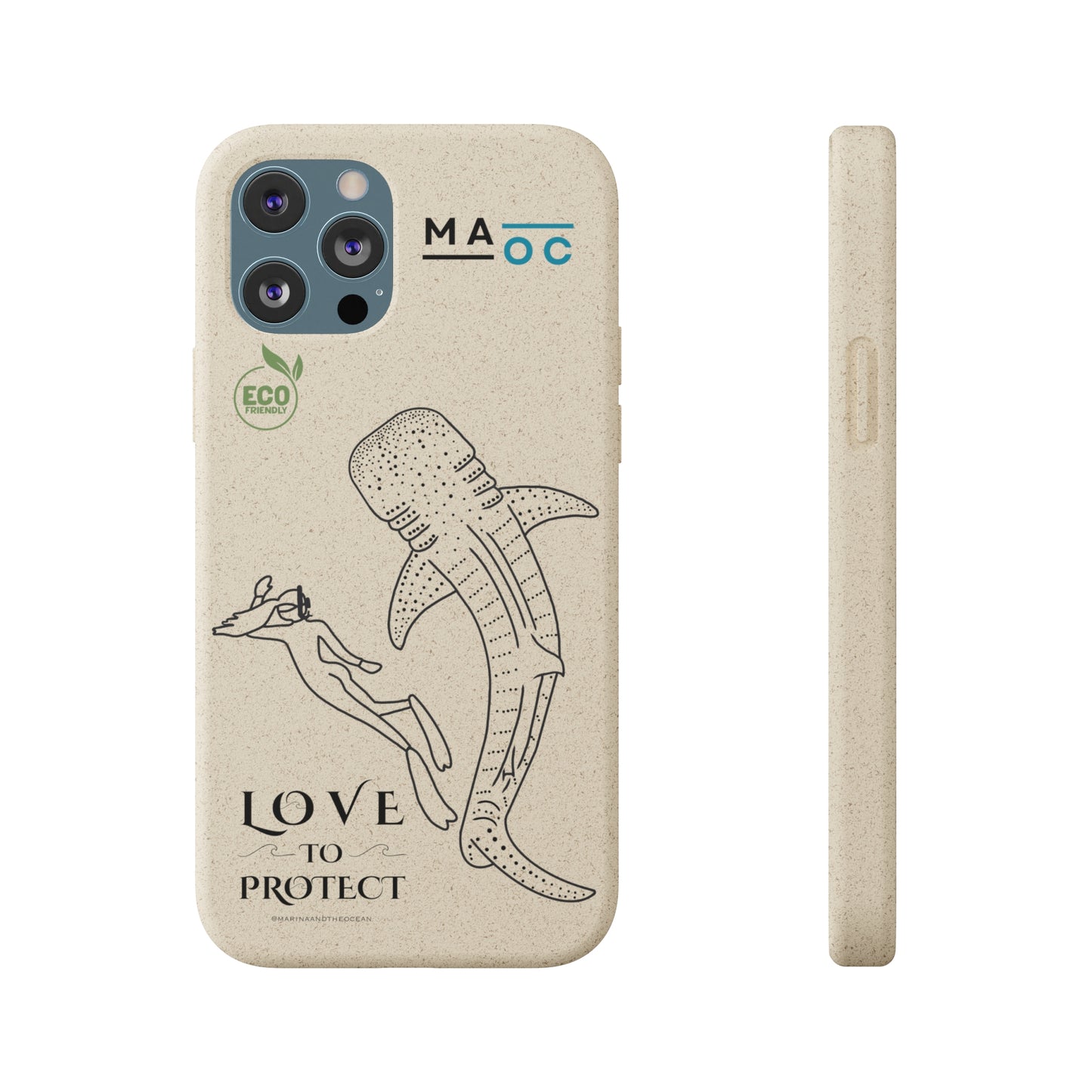 Bamboo Phonecase Love to protect Whaleshark