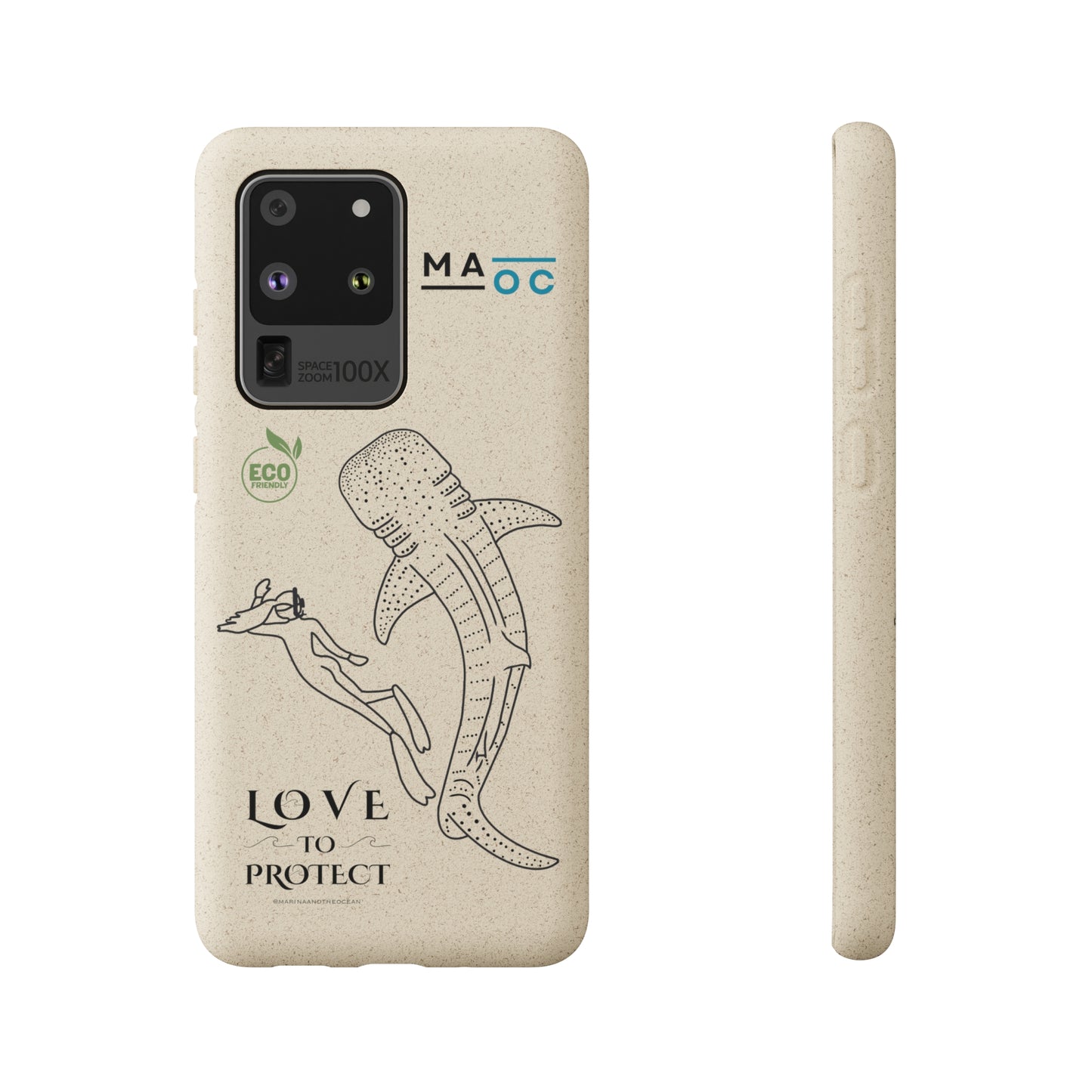 Bamboo Phonecase Love to protect Whaleshark