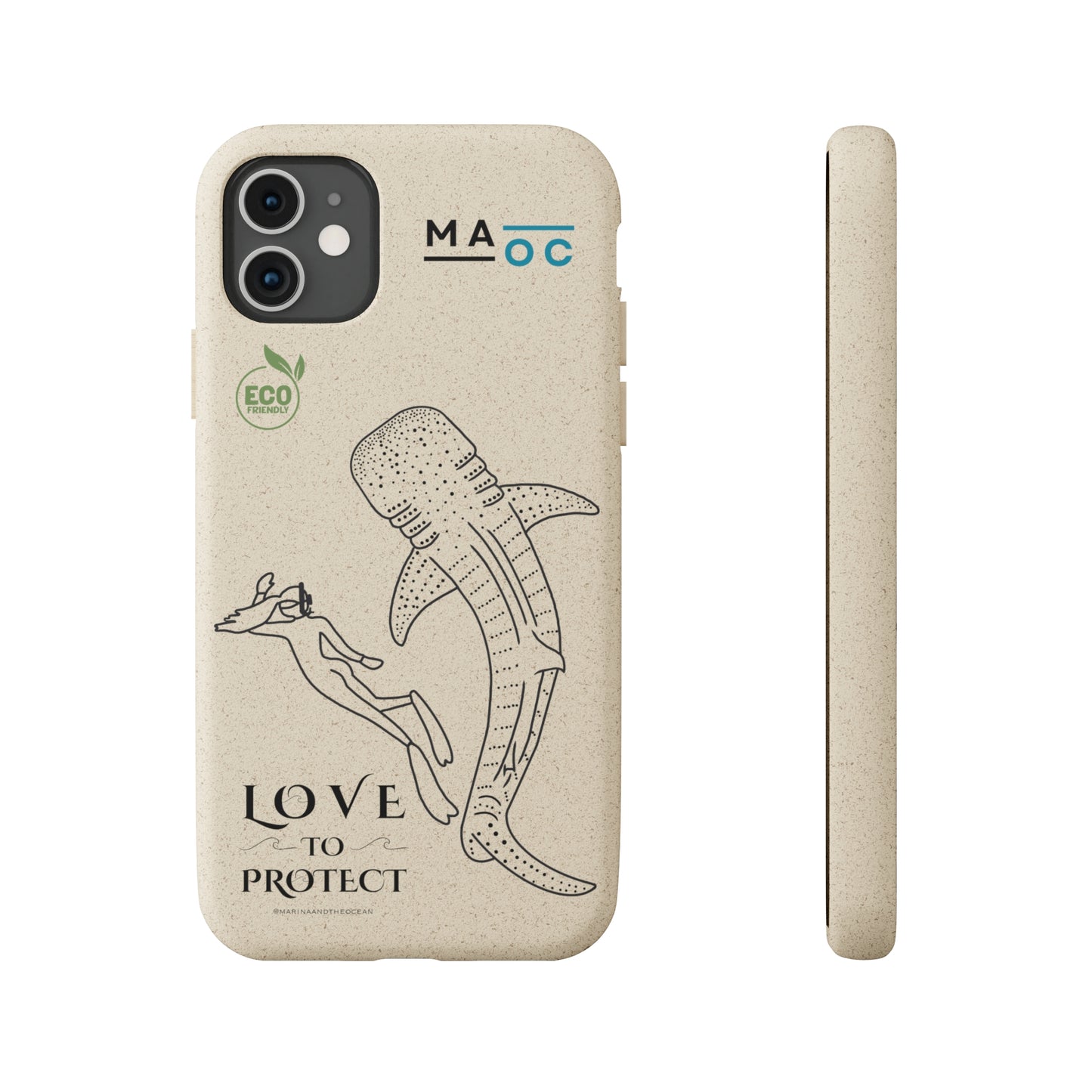 Bamboo Phonecase Love to protect Whaleshark