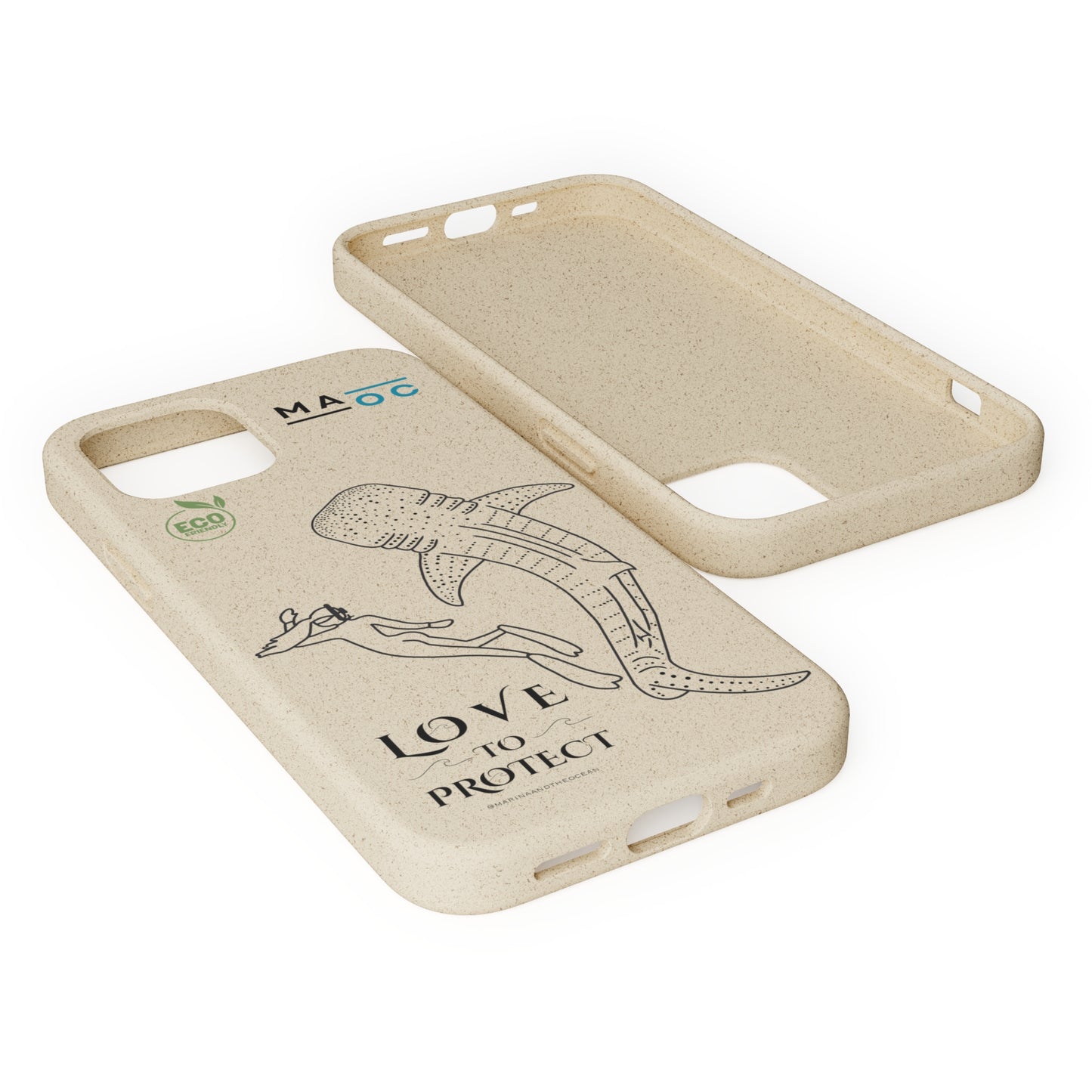 Bamboo Phonecase Love to protect Whaleshark