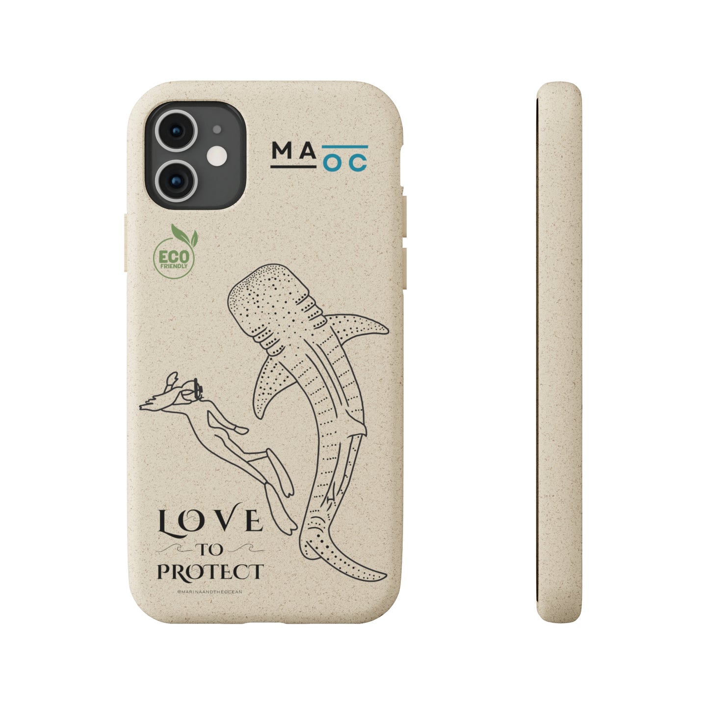 Bamboo Phonecase Love to protect Whaleshark