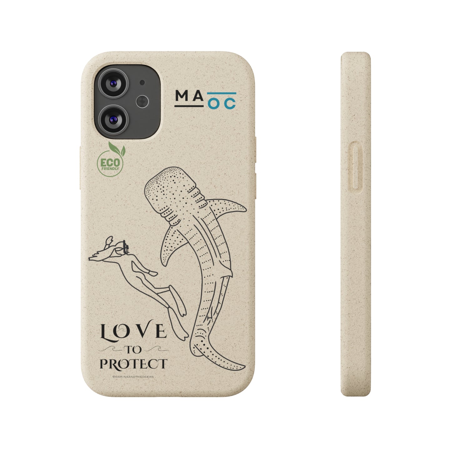 Bamboo Phonecase Love to protect Whaleshark