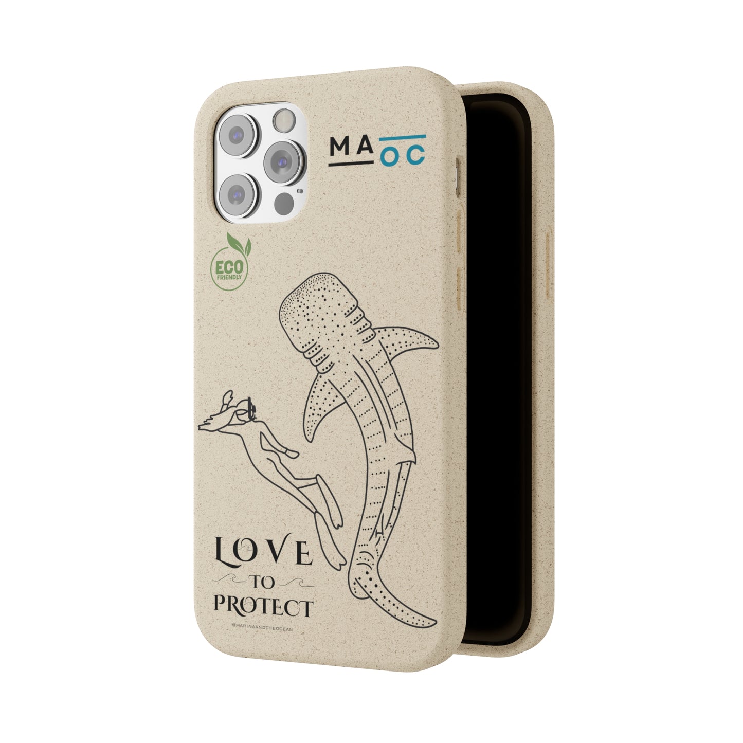 Bamboo Phonecase Love to protect Whaleshark