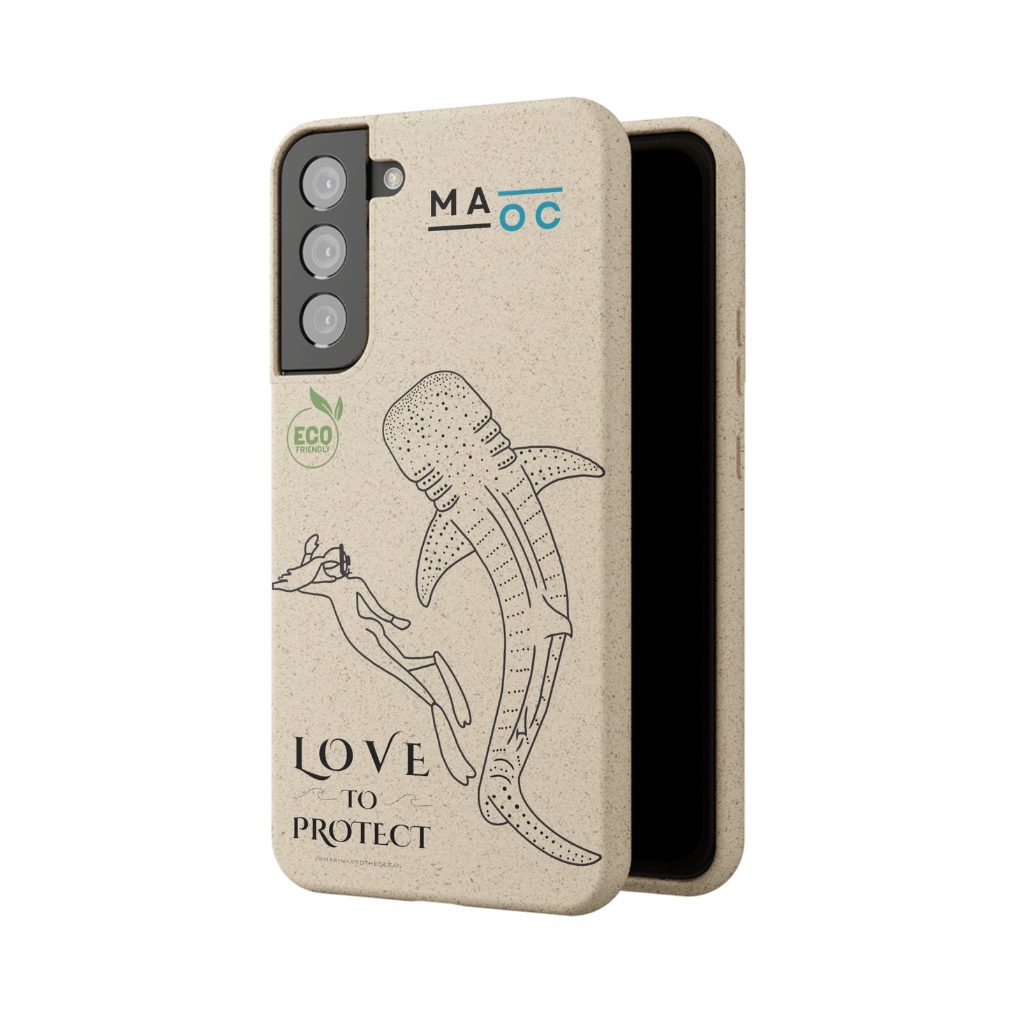 Bamboo Phonecase Love to protect Whaleshark