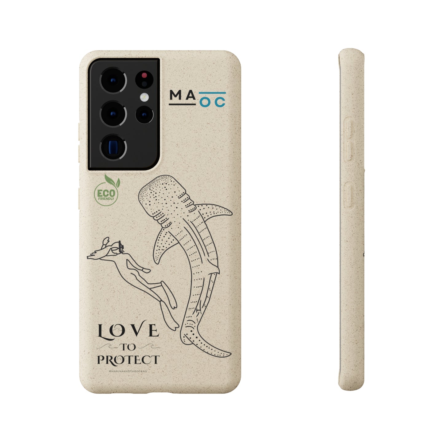 Bamboo Phonecase Love to protect Whaleshark