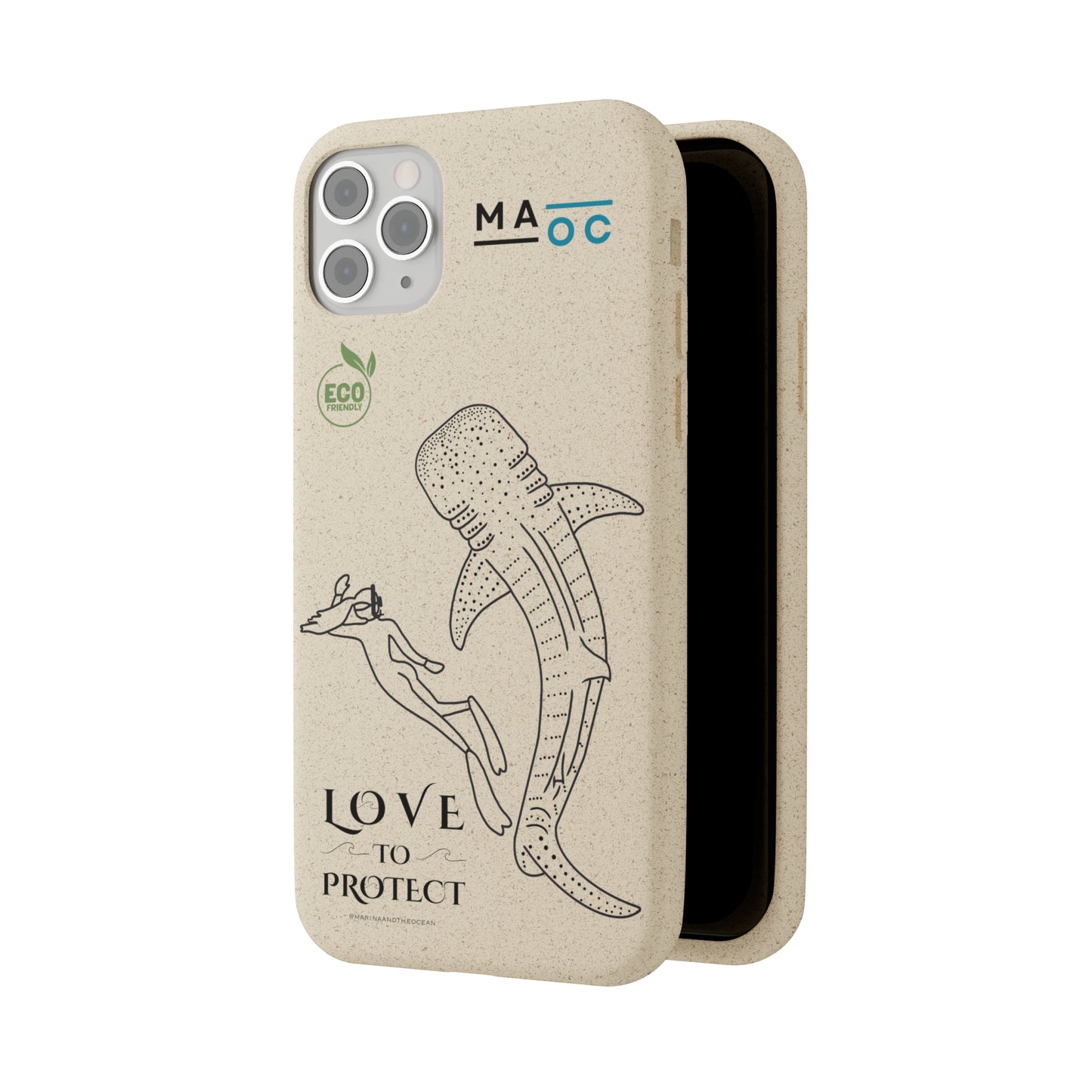 Bamboo Phonecase Love to protect Whaleshark