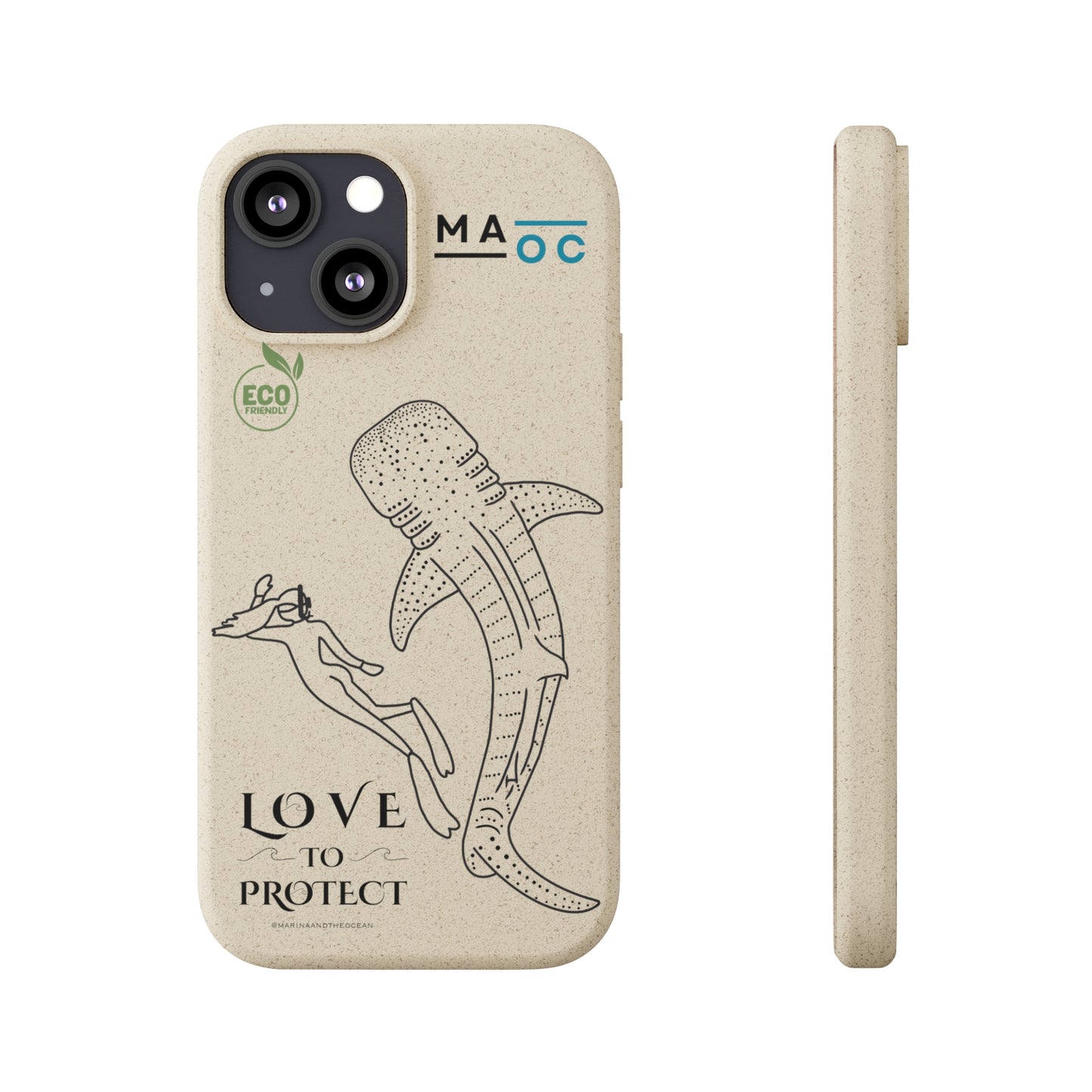 Bamboo Phonecase Love to protect Whaleshark