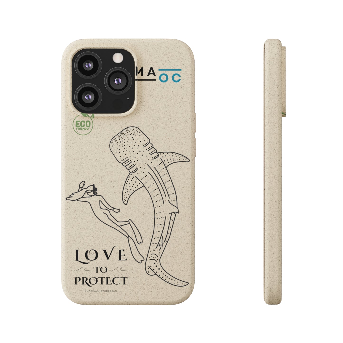 Bamboo Phonecase Love to protect Whaleshark