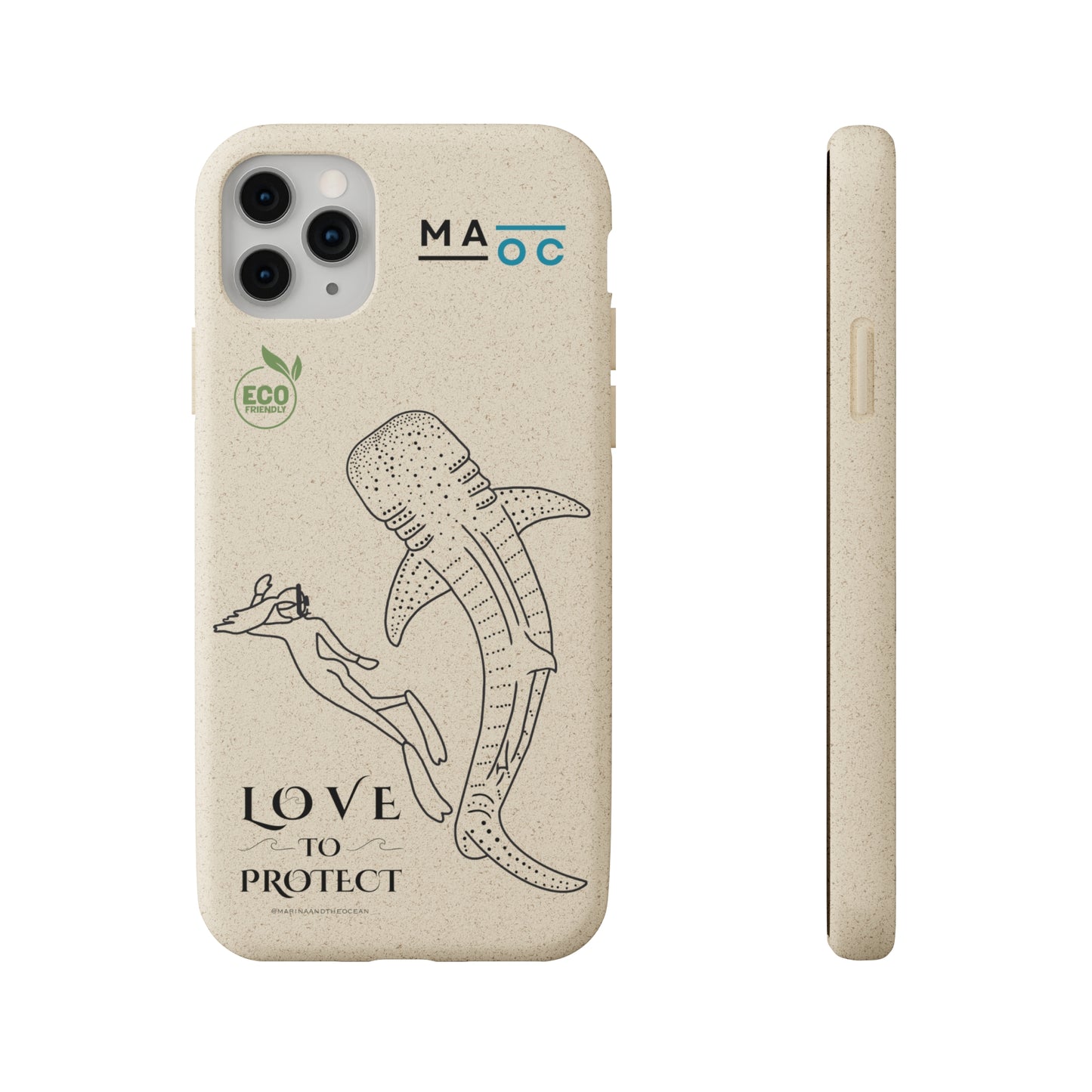 Bamboo Phonecase Love to protect Whaleshark