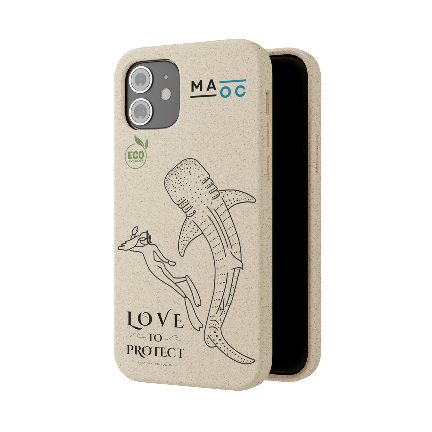 Bamboo Phonecase Love to protect Whaleshark