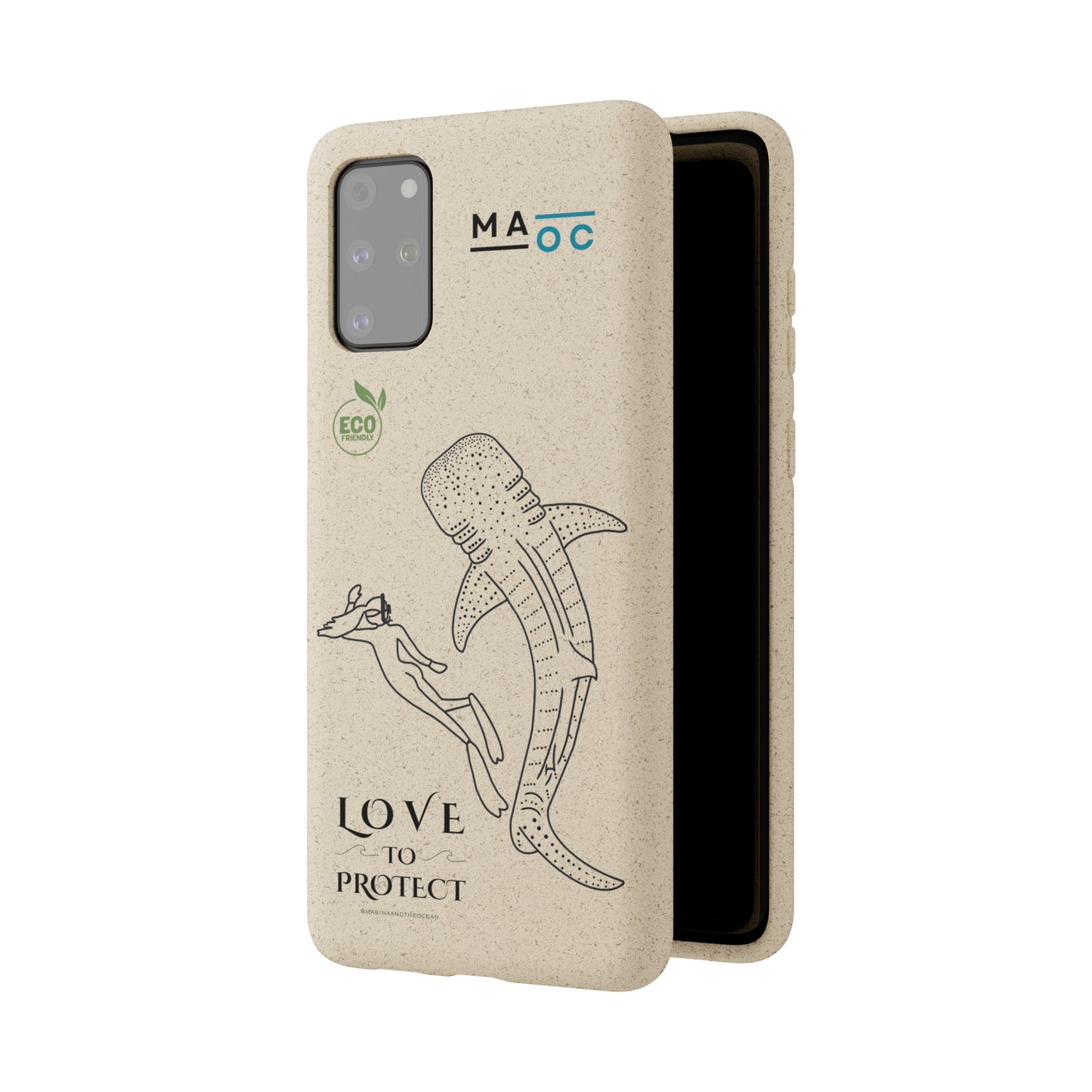 Bamboo Phonecase Love to protect Whaleshark