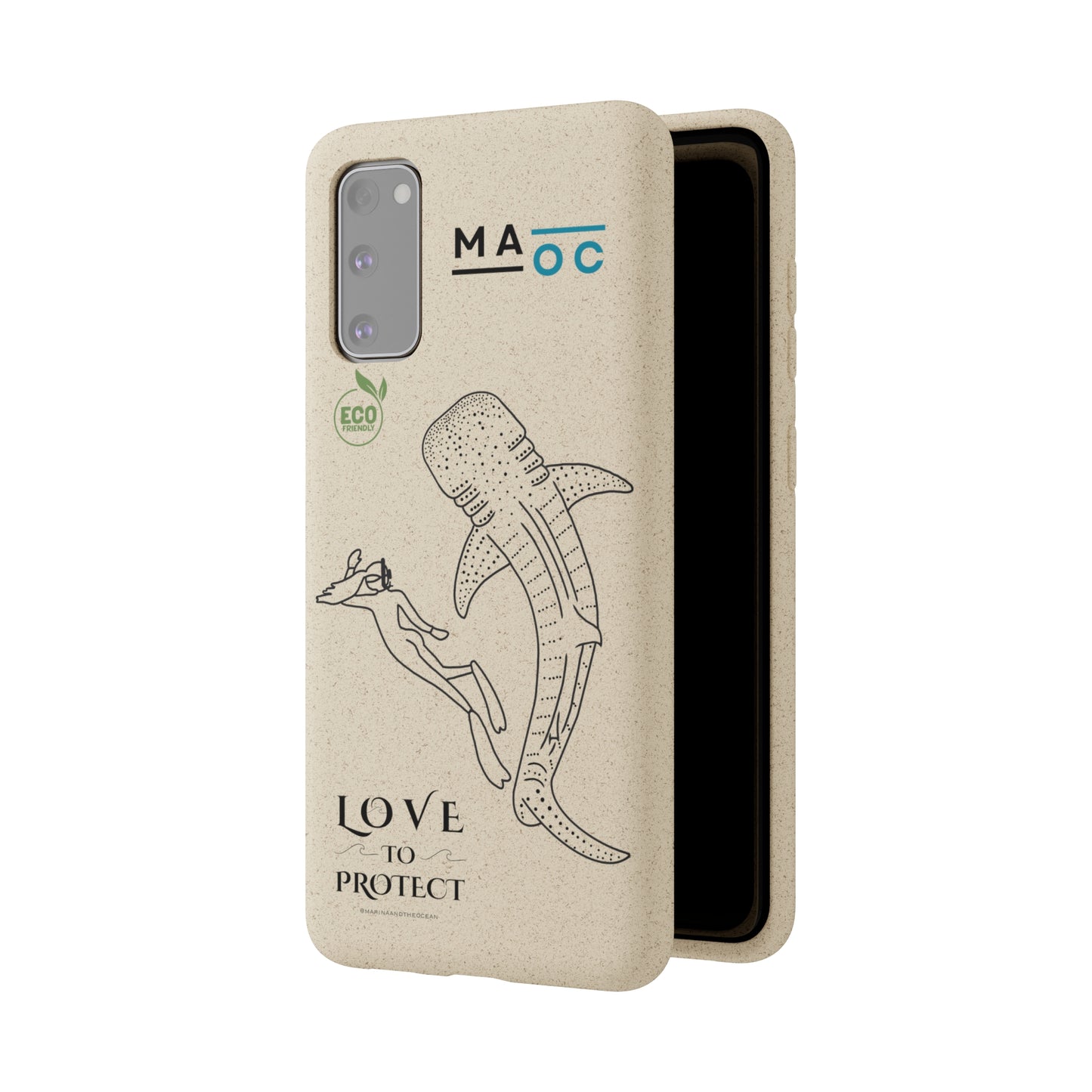 Bamboo Phonecase Love to protect Whaleshark