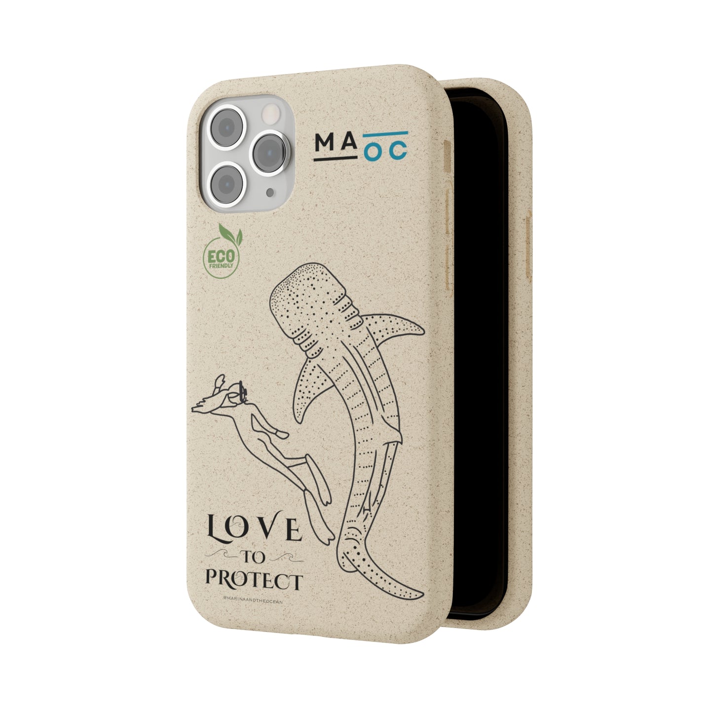 Bamboo Phonecase Love to protect Whaleshark