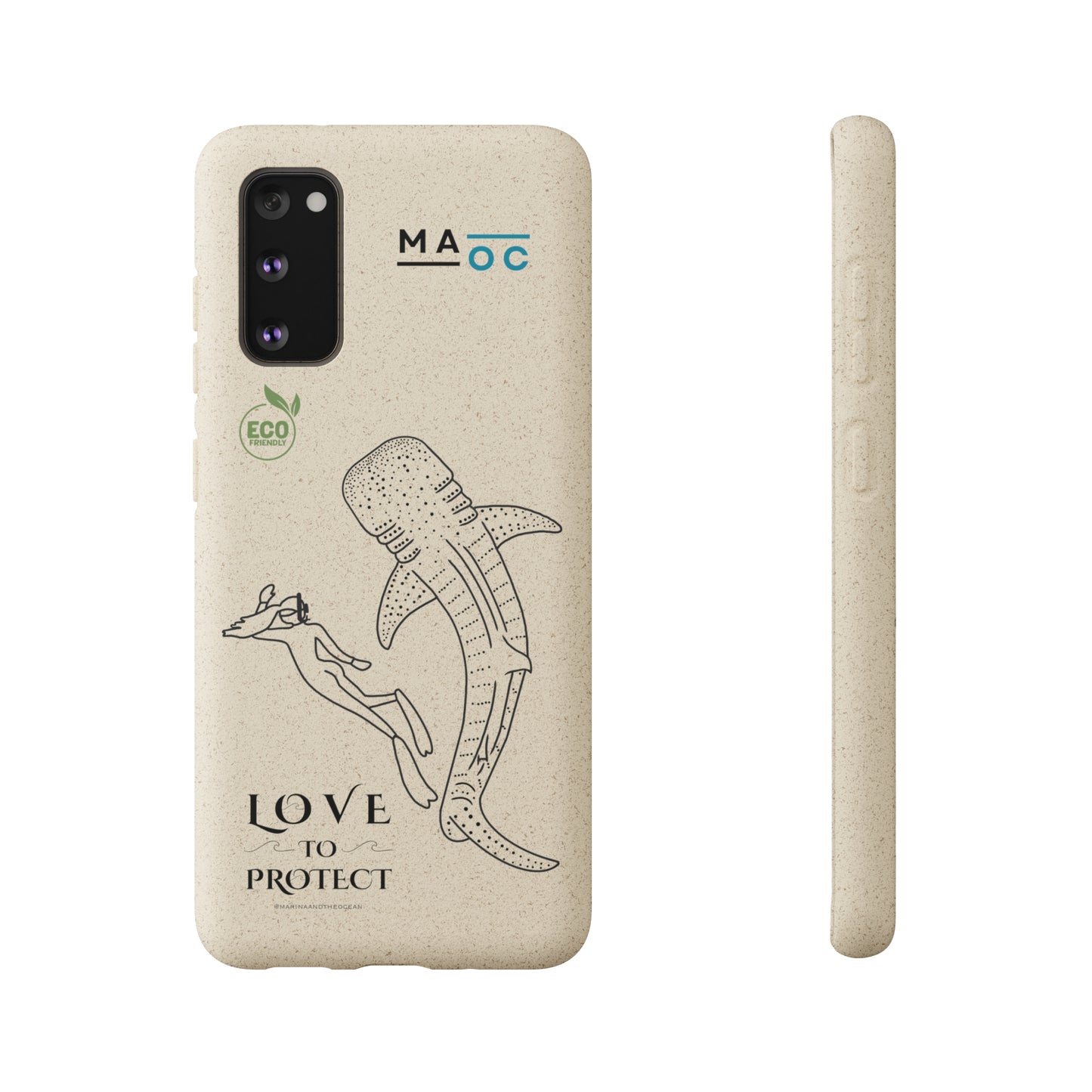 Bamboo Phonecase Love to protect Whaleshark