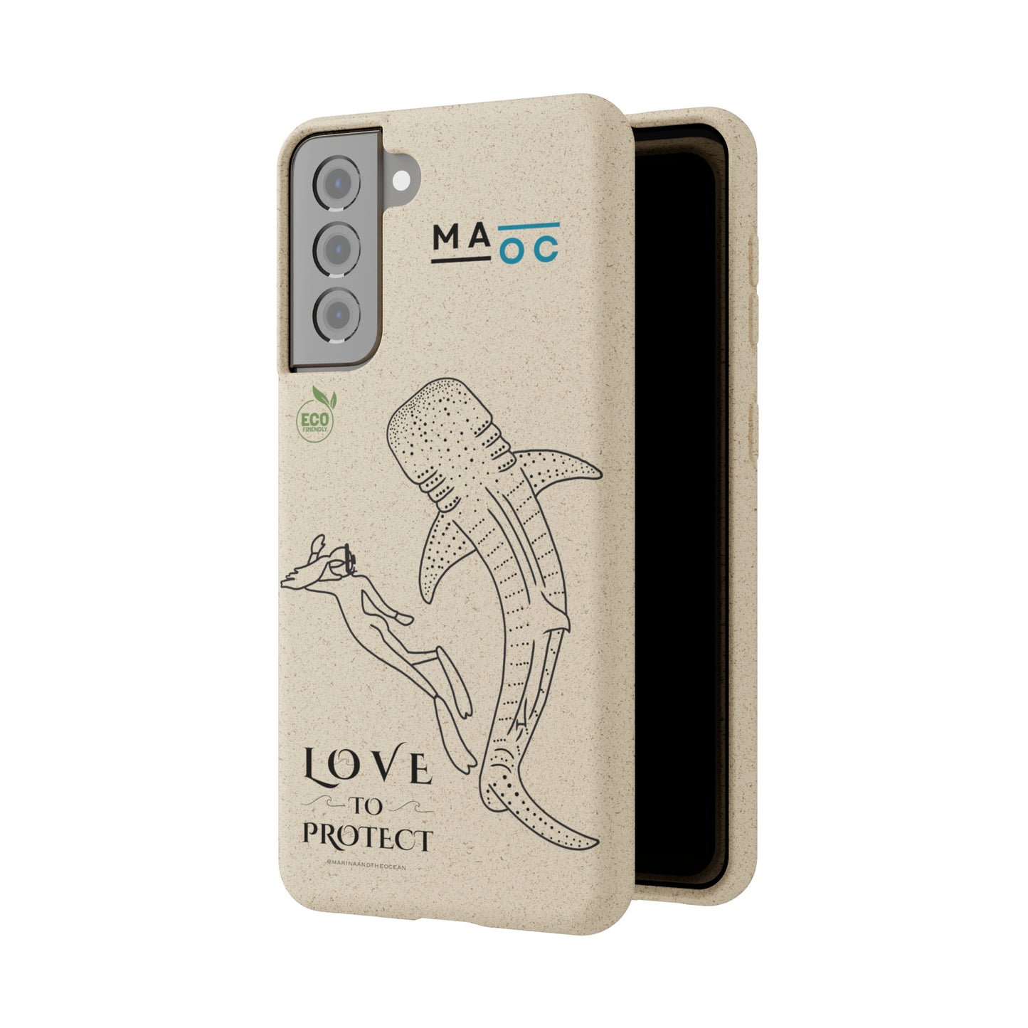 Bamboo Phonecase Love to protect Whaleshark