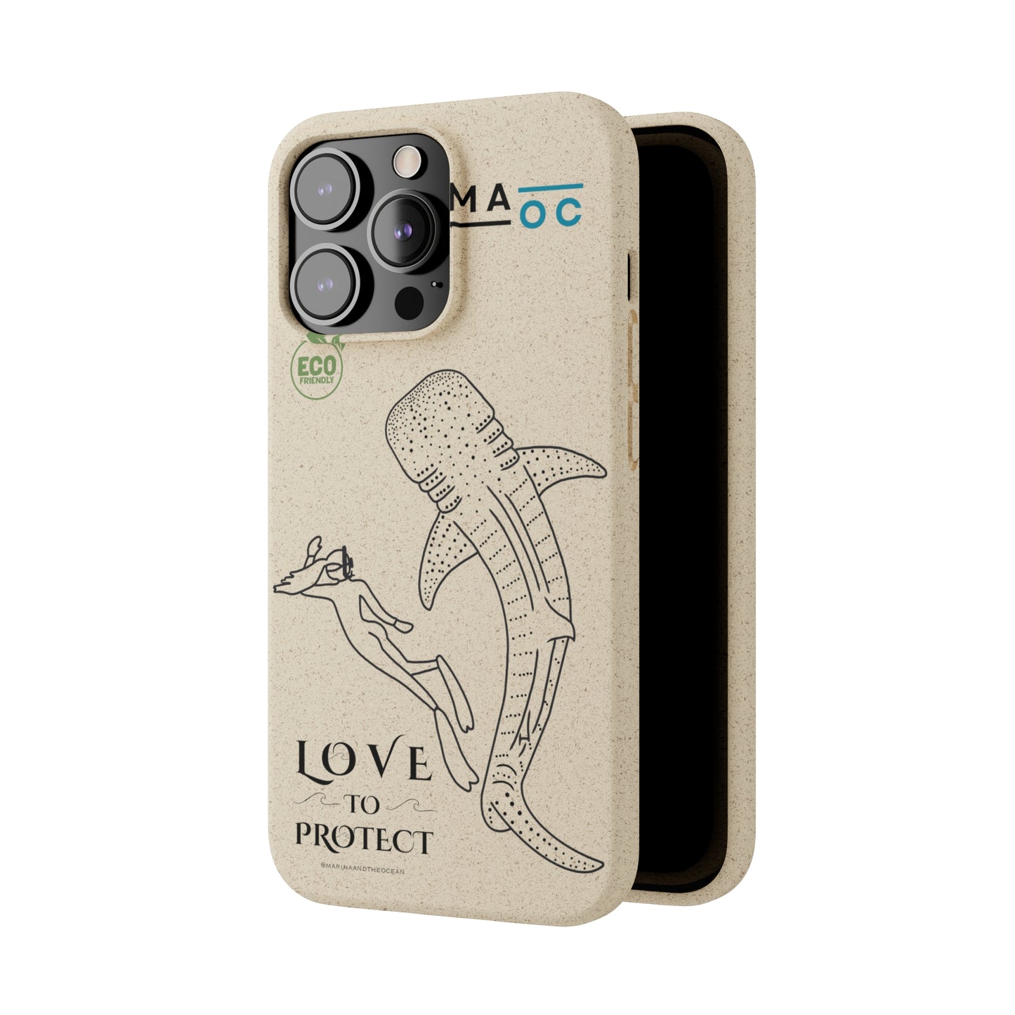 Bamboo Phonecase Love to protect Whaleshark