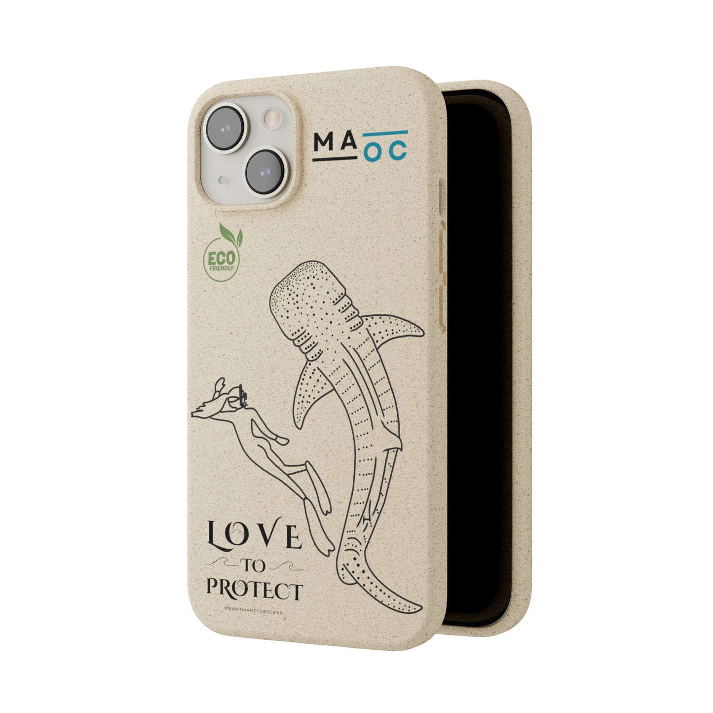 Bamboo Phonecase Love to protect Whaleshark