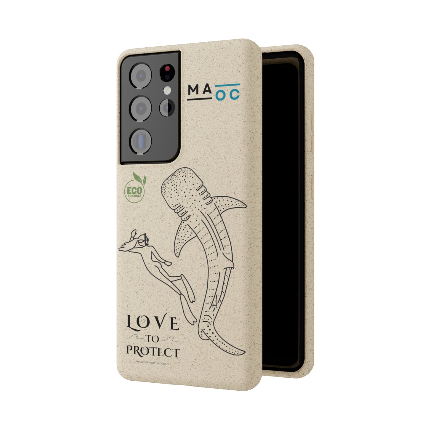 Bamboo Phonecase Love to protect Whaleshark