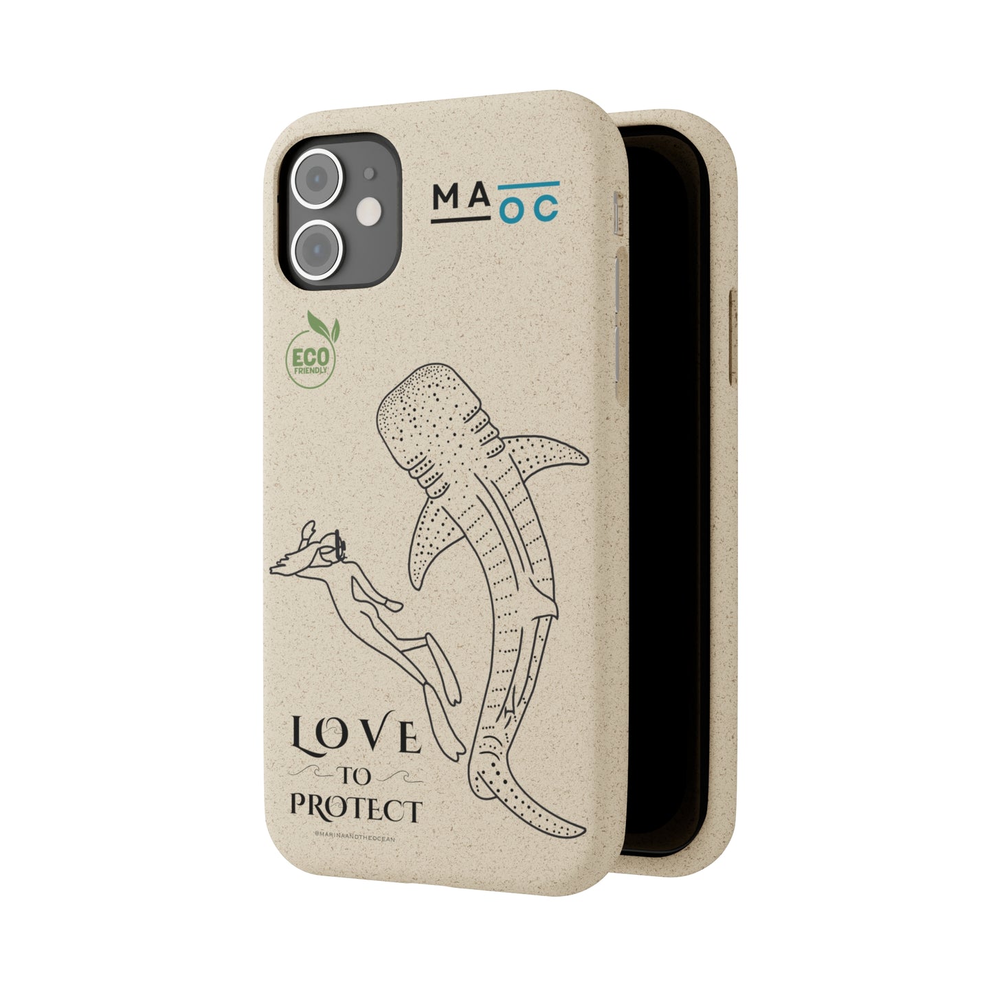 Bamboo Phonecase Love to protect Whaleshark