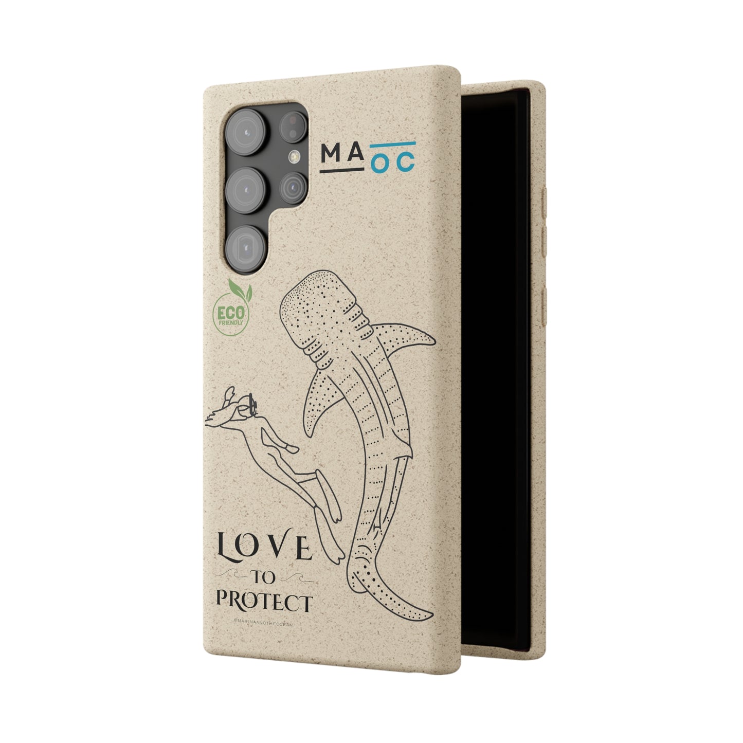 Bamboo Phonecase Love to protect Whaleshark