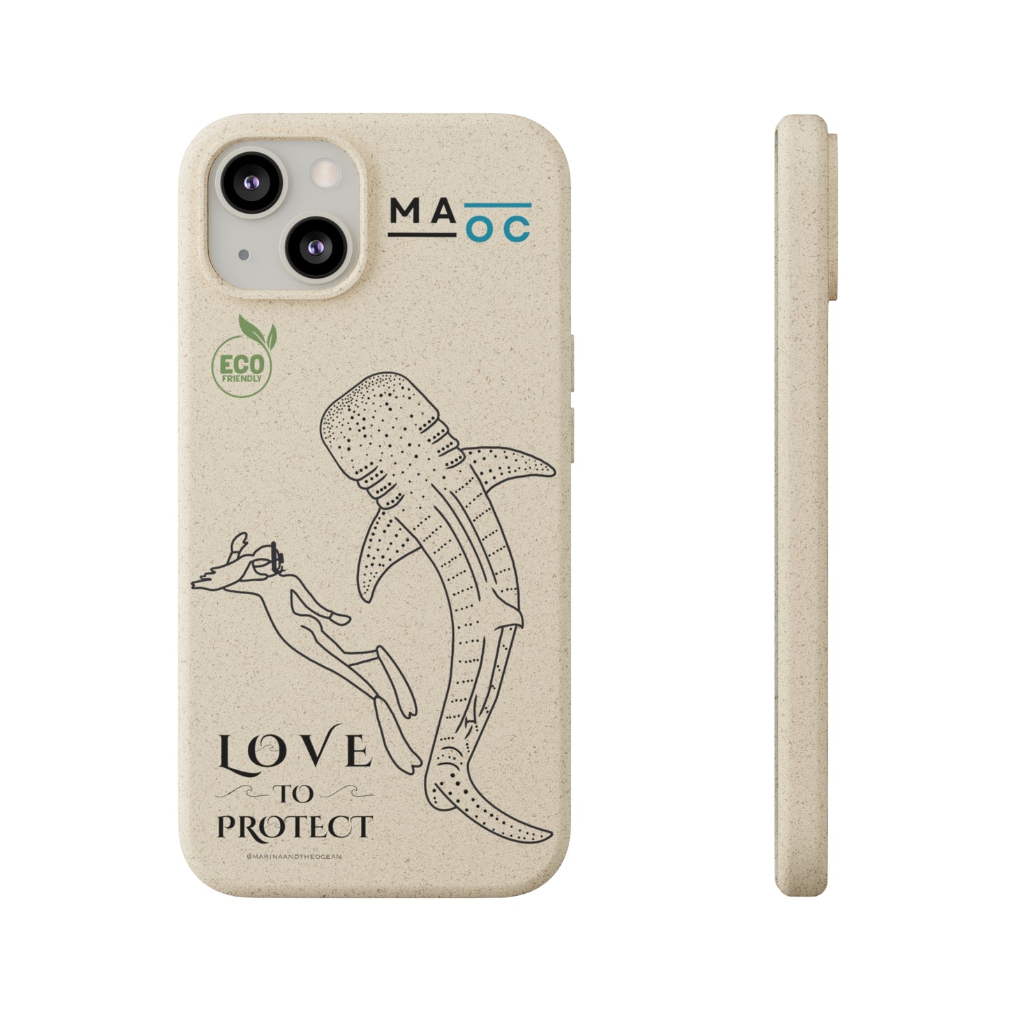 Bamboo Phonecase Love to protect Whaleshark