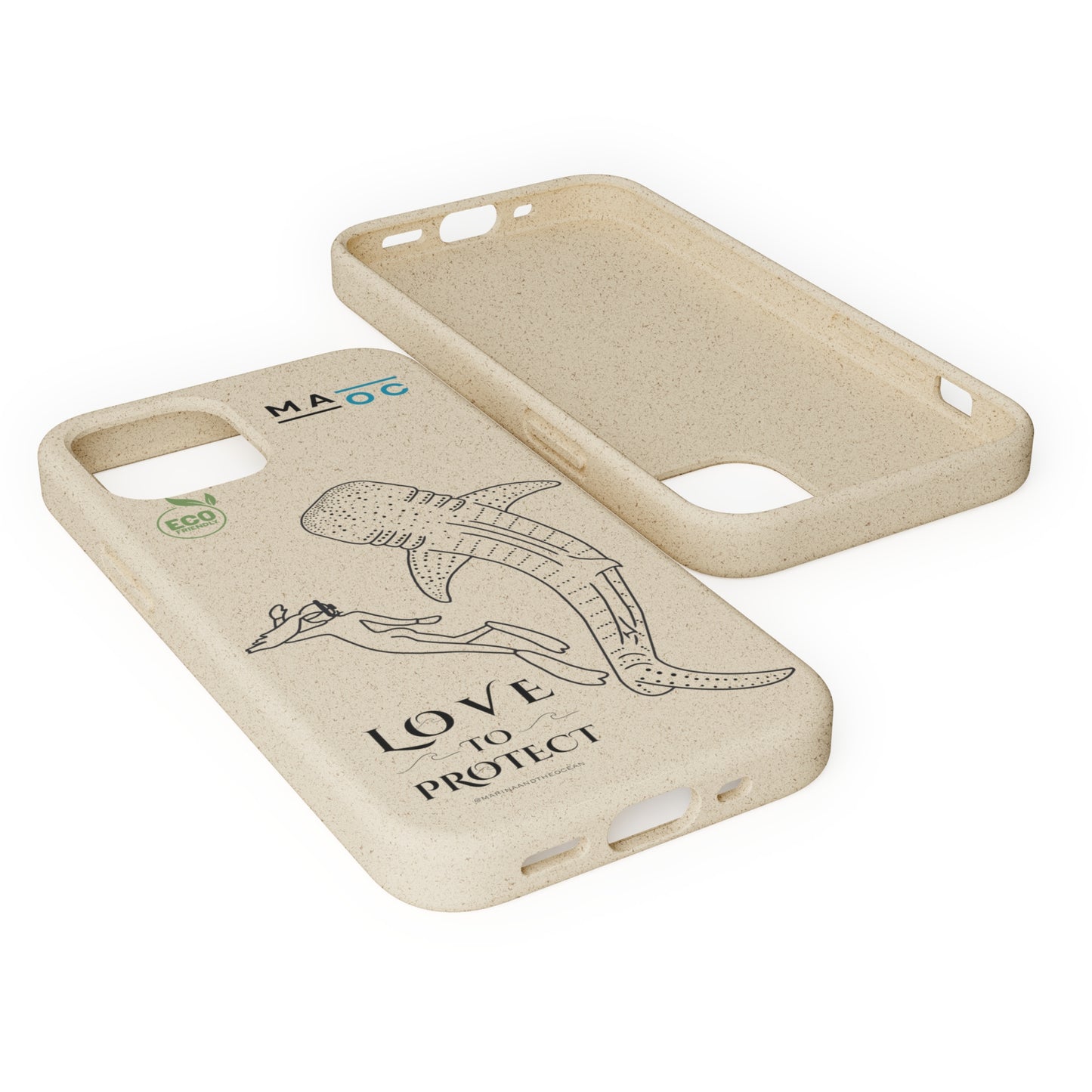 Bamboo Phonecase Love to protect Whaleshark